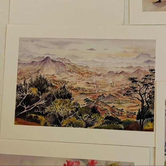 Watercolor by Dorothy B. Hayes 1994 Blank Cards Set of 14 Floral People Farm - Picture 8 of 16